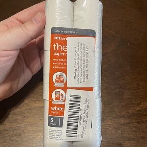 Office Depot White Thermal Paper Rolls, 6 rolls, 2.25” x 50’